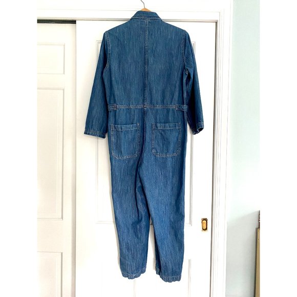 NEW! BANANA REPUBLIC Denim Jumpsuit/Coveralls Sz 8 - Picture 5 of 6